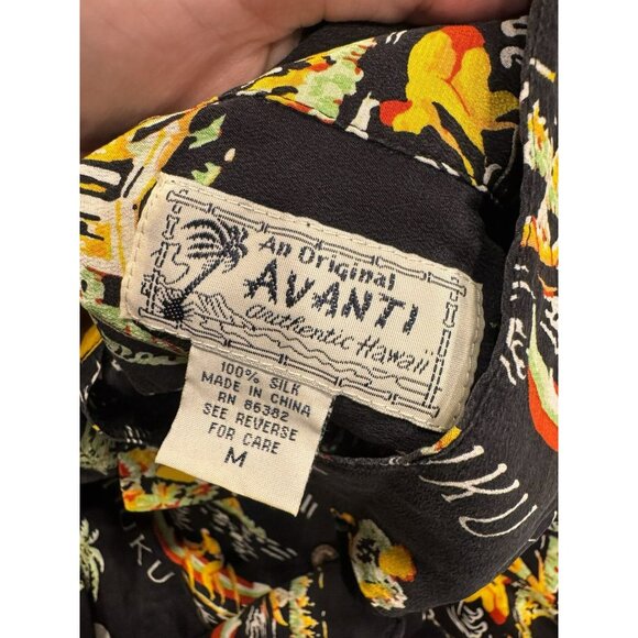 Vintage Avanti Hawaiian Shirt Silk Medium EUC - Picture 5 of 5